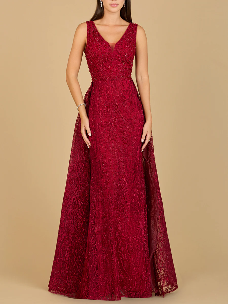 Lace Embroidered Overskirt Dress  - OUTLET