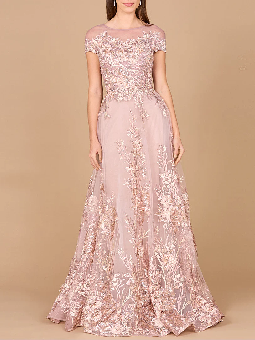 Lara 29619 - Beautiful Lace Applique A-line Ball Gown - Image 2