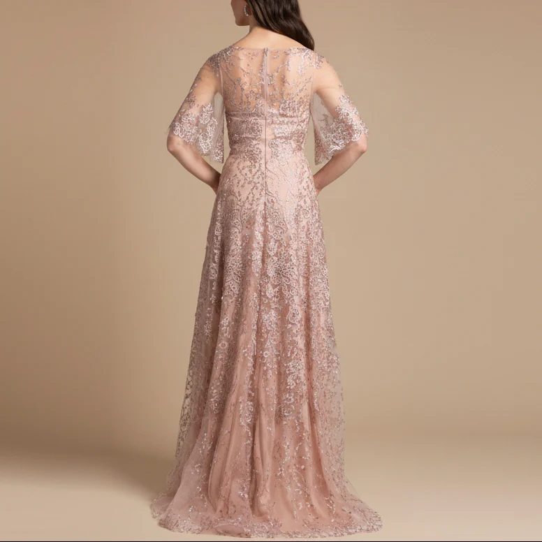 Lara 33277 - Cape Sleeve Mother's Gown - Image 6