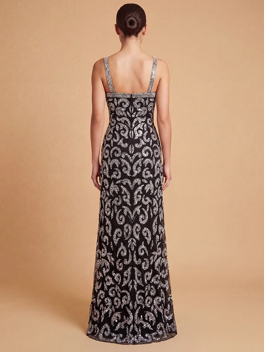 Beaded Cross Halter Dress | Lara 9922 - Image 3