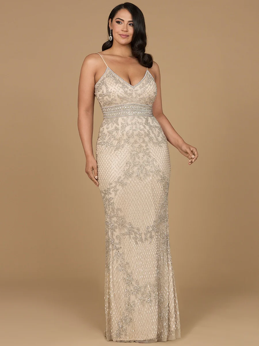 Body Con V-neck Beaded Dress | Lara 29904 - Image 4
