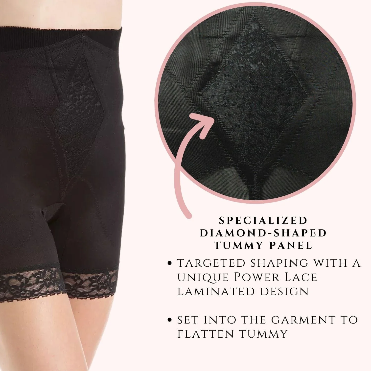 Style 6206 | High Waist Medium Control Thigh Slimmer | Memory Compression Fabric - Image 21