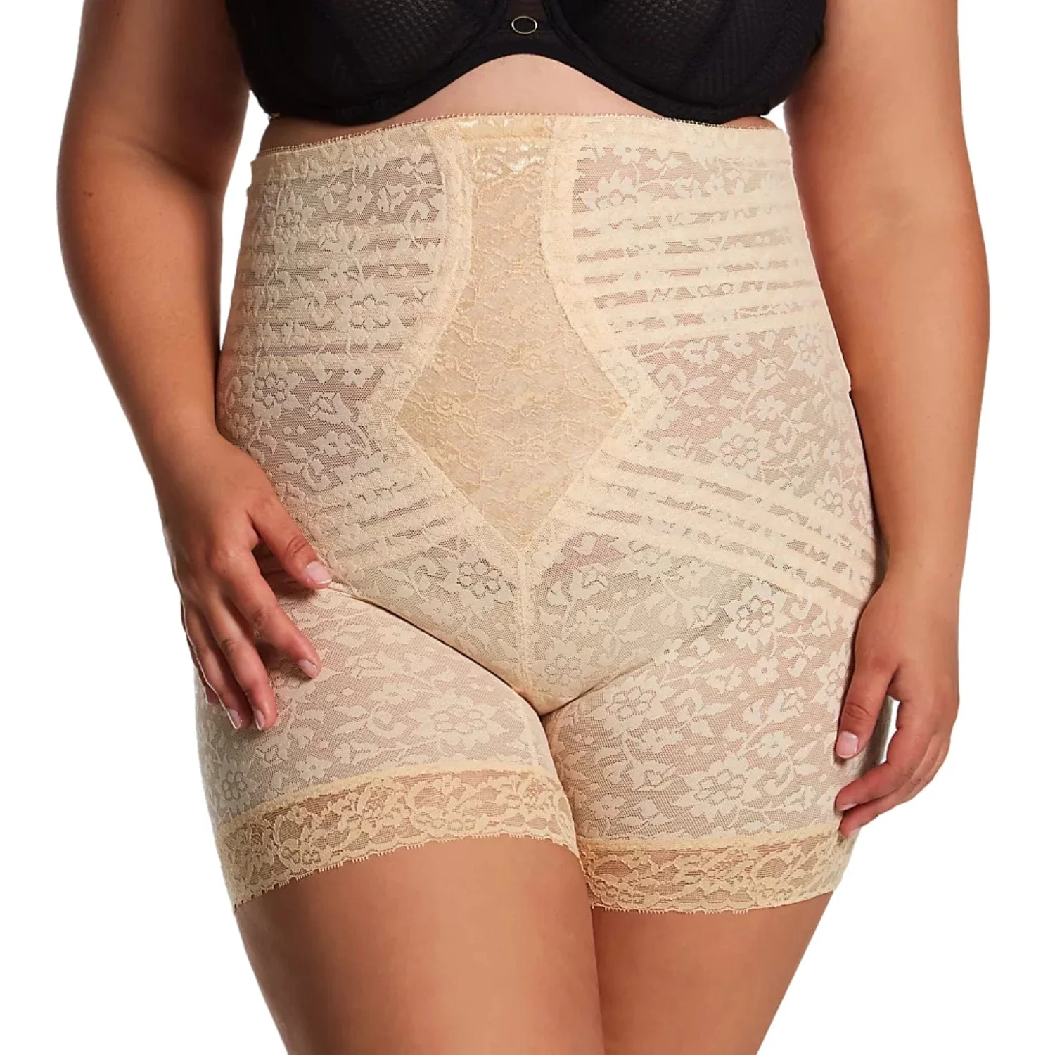 Style 6207 |  No Roll High Waist Lace Thigh Slimmer with Extra Firm Support - Image 14