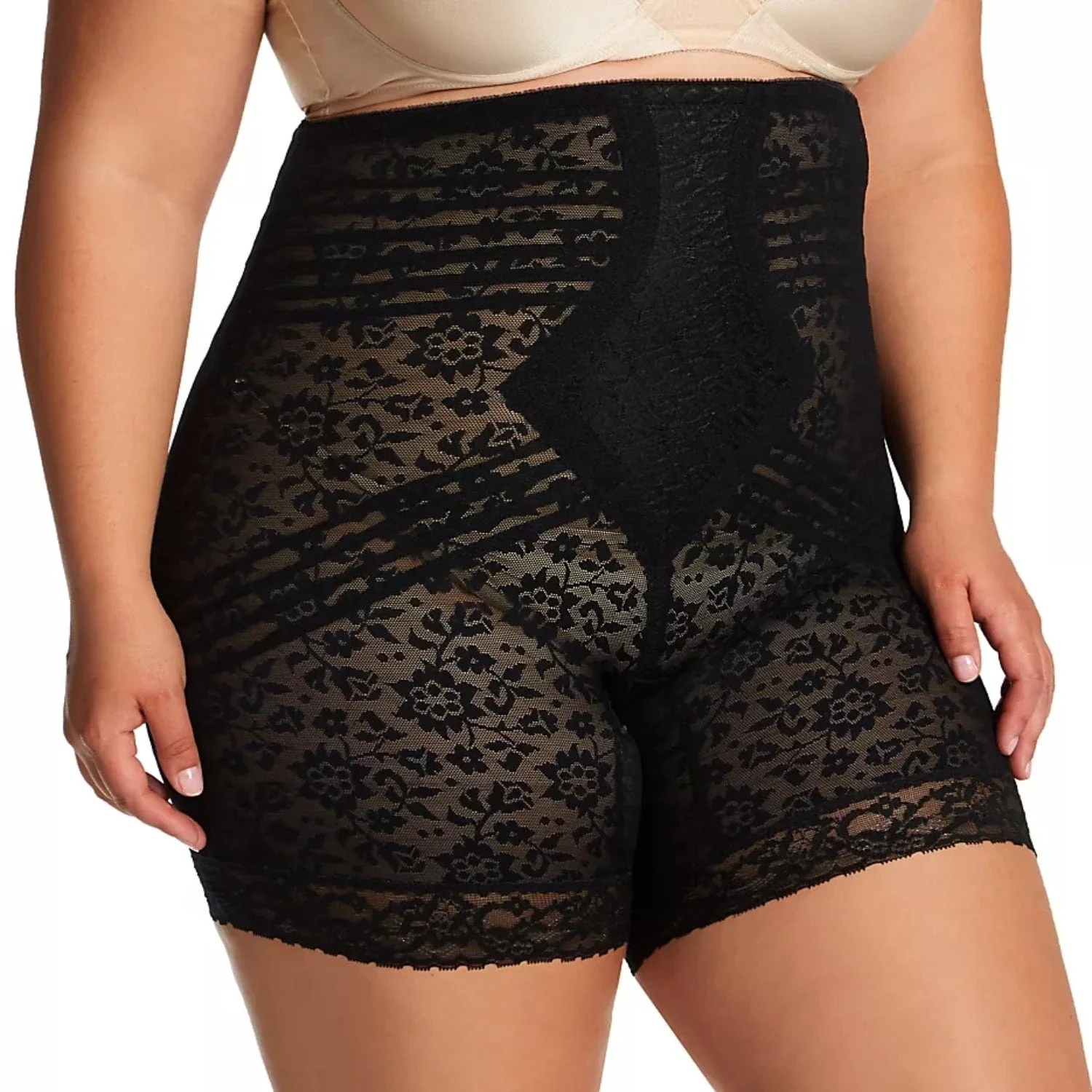 Style 6207 |  No Roll High Waist Lace Thigh Slimmer with Extra Firm Support - Image 5
