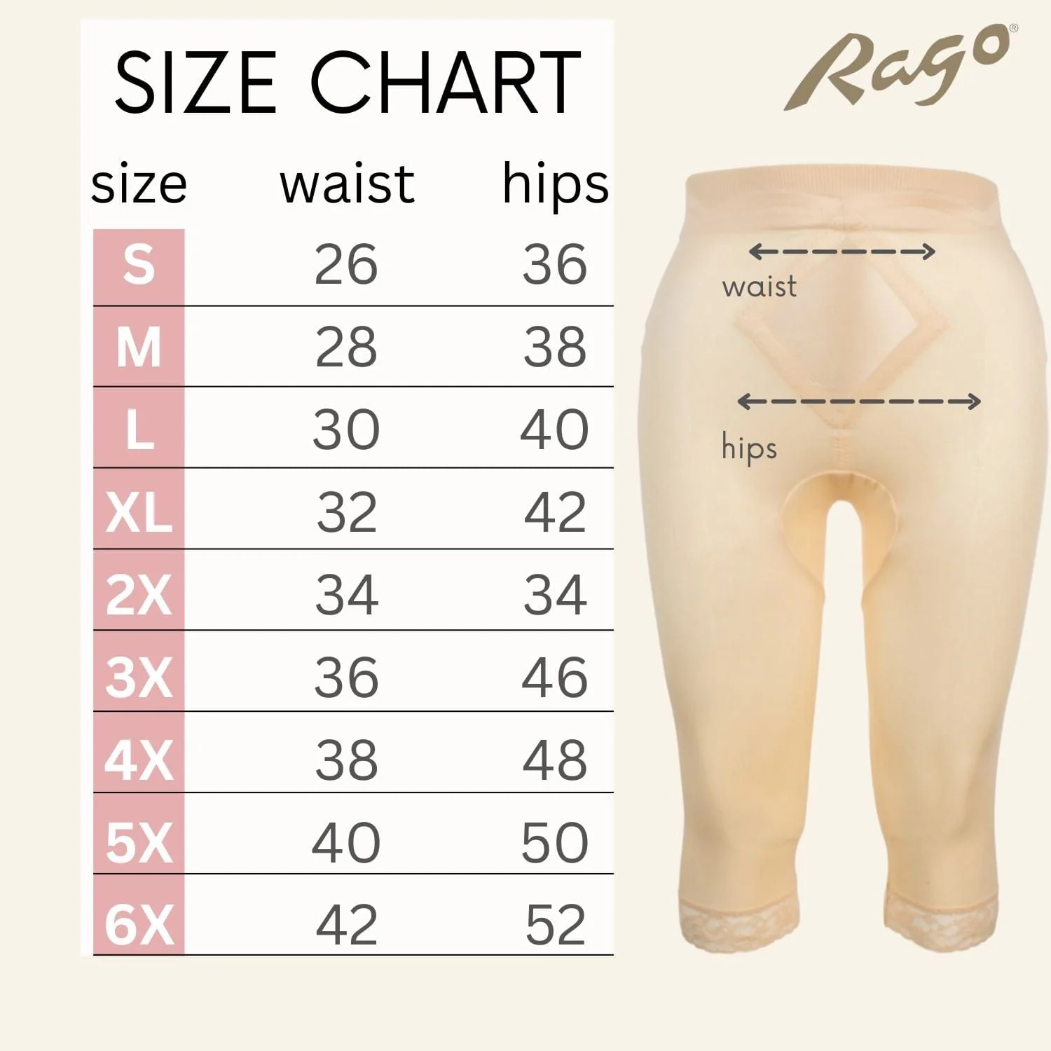 High Waist Capri Pant Liner with Tummy Control Satin Panel| Memory Compression Fabric | Medium Support | Style 6266 - Image 13